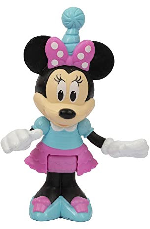 Giochi Preziosi MCC16400 Minnie Mouse Party Mini Figure 8cm Articulated with 4 Points of Articulation Collects All for Children from 3 Years Old