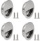ZXShow 4 Piezas Tirador Empotrado de Acero Inoxidable Tiradores Redondos Empotrados Tirador Empotrado Pomos Redondos Manilla de Puerta Oculto con Tornillos para Armarios Cajones Gabinetes Mueble