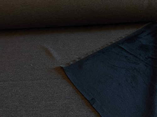 Alpenfleece de Luxe... Innenseite Schwarz als Meterware, 50 cm