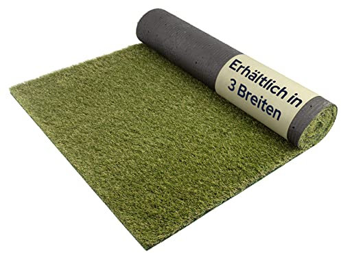 Primaflor Kunstrasen Arizona 37mm - 1,00m x 25,00m, UV-Beständiger, Wasserdurchlässiger, Rasenteppich, Outdoor Bodenbelag, Kunstgras für Garten, Terrasse und Balkon