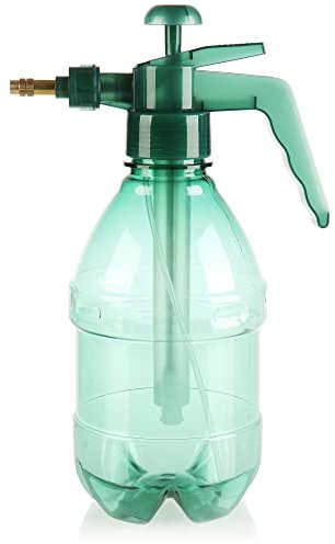 COM-FOUR® Botella de Spray con Bomba de presión - Pulverizador de presión Ideal para el hogar y el jardín - Pulverizador de jardín (1 Pieza - 1,5 litros - Verde)