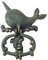 LLAA Türklopfer Door Knocker Nordisch Jahrgang Wal Türklopfer Für Stadthaus, Gusseisen Antiquität Türgriff Ziehen, Indoor- Und Outdoor-Zubehör Für Wohnkultur