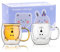 SHENDONG Set di 2 tazze da caffè con orsetto carino con manico da 241 ml, in vetro isolante a doppia parete, regalo per compleanno, San Valentino e ufficio (confezione da 2, colore: marrone)