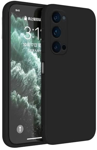 Topme Cover per OPPO Reno4 Pro 5G (6.55 Inches) Custodia Case, Protezione Della Pelle Della Custodia in Silicone Tpu - Nero