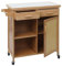 Mendler Servierwagen HWC-K11, K�chenwagen Barwagen Rollwagen, Griff Schublade Arbeitsplatte 85x84x36cm Bambus, braun