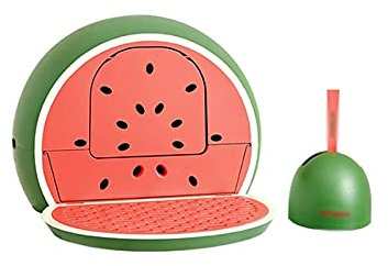 SUNESA Katzentoilette Voll geschlossene Wurf Box Wassermelonenförmige Katzen-Toilette mit Schaufel spritzwasserfestes Deodorant-Liefert, Schubladenart Katzenklo (Color : A)