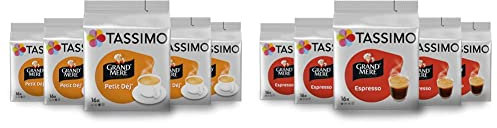 Tassimo Café Dosettes - 80 boissons Grand Mère Petit Déjeuner (lot de 5 x 16 boissons) & Café Dosettes - 80 boissons Grand Mère Espresso (lot de 5 x 16 boissons)
