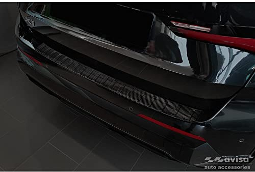 Avisa 3D Karbon Heckstoßstangenschutz passgenau | kompatibel mit BMW X1 U11 / U11 xLine 2022- - Schwarz