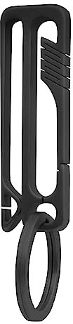 KCFEV Schwarz Titan Gürtel Schlüsselhalter Heavy Duty Quick Release Schlüsselanhänger Clip mit Schlüsselring