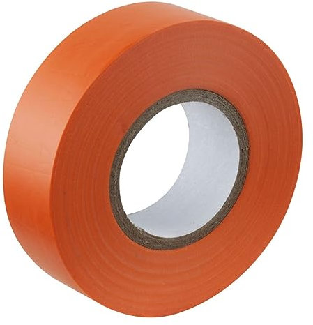 Switch Electronics Cinta aislante de PVC naranja de 19 mm x 33 m, arnés de reparación para interiores y exteriores, BSEN 60454-2