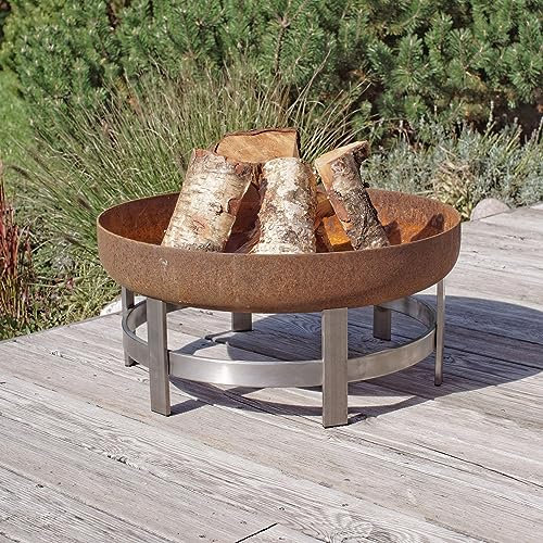 SvenskaV Feuerschale Flame aus Rohstahl, Größe zur Wahl