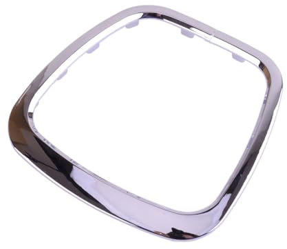 NinWelly jfqm Auto-Lenkrad-Emblem, Logo-Zierrahmen, passend for Audi A4 S4 B7 B8 A5 S5 A6 C6 Q5 Q7 2008 2009 2010, Silber