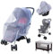 South to East Moskitonetz Kinderwagen, Moskitonetz Bett für 120cm x 60cm Babybett, Fliegennetz Kinderwagen mit Aufbewahrungstasche, atmungsaktive & tragbare, Kinderwagen Insektenschutz
