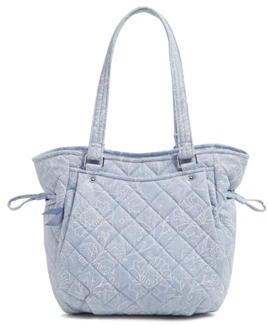 Vera Bradley Damen Iconic Glenna Satchel, Signature Cotton Handtasche, Sweet Garden Lace