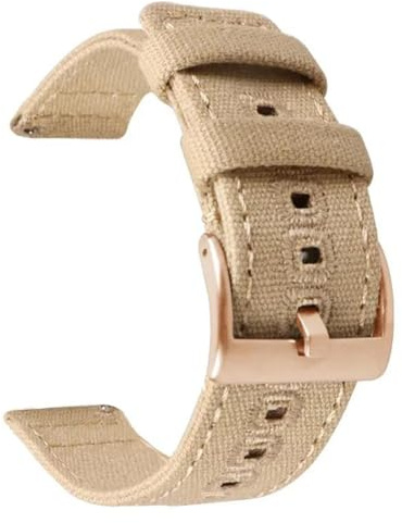 KemEng 18-22mm Canvas Watch-Gurt Schnellfreisetzung Armband