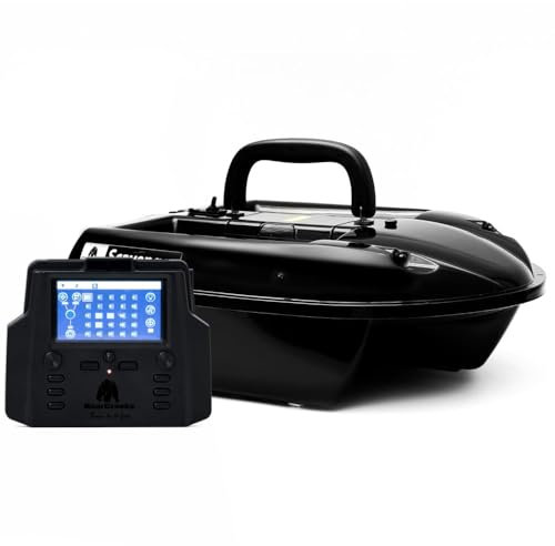 BearCreeks iPilot50 Karpfen Futterboot mit GPS Autopilot-System und optionalem Echolot Fishfinder Farbe Camouflage, Größe BC2403 Fishfinder