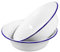 Garneck Emaille-Schüssel 2 Stück Vintage-Stil Emaille-Geschirr Suppenschüssel Müslischüssel Salat-Servierschüssel Suppenbecken Rührschüssel Emaille-Geschirr Für Die Küche 16 Cm