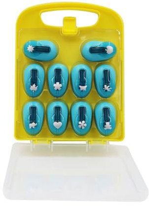 Ledacolor Mini Motivlocher Papierstanzer Motivstanzer 10 Motive Jumbo Stanzer Locher Motivgröße: 1,5 cm