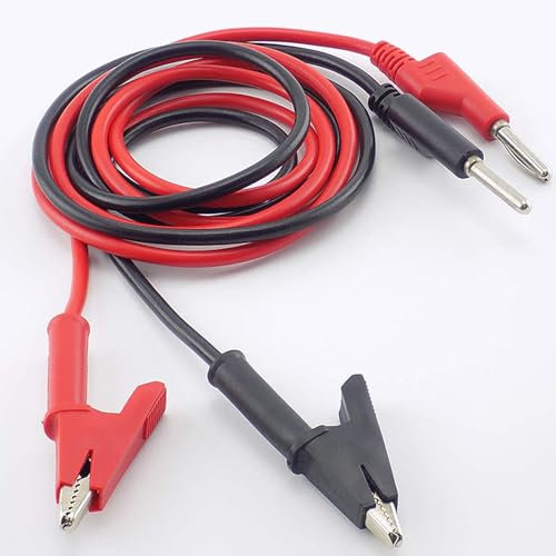 2 Stücke Bananenstecker Kabel, Messleitungen Rot und Schwarz für elektrische Multimeter Prüfung