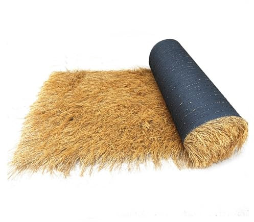 Simulación Teja de Paja para Techo Decorar, Rollo Paja Artificial de Plástico Ignífugo, Paja Sintética Estilo Mexicano Bar decoración y Fiestas Hawaianas, Techo Paja de Palma para Tejados Exóticos (S