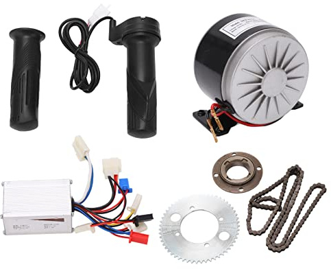 Elektro Fahrrad Motor Set,E-Bike Hub Motorsteuerung, Elektromotor Drehzahlregler und E-Bike Gasdrehregler, bürstenloser Motorsteuerungs Drehgas Satz für die Nachrüstung von E-Bikes