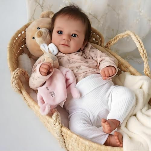 Scnbom 20zoll 50cm Babys Reborn Puppen vollsilikon Madchen lebensechte babypuppen wie echtes Toddler