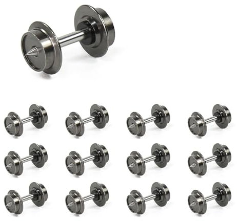 Evemodel 12 Stück Rad für Spur N 1:160 Modell DC aus Metall für Spur N Wagen für Modelleisenbahn