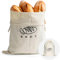 Cheerhom Sac À Pain Tissu En Lin Et Coton Réutilisable Pour La Conservation Longue, Conserve La Fraîcheur Des Aliments, Sac Congélation Réutilisable Avec Cordon De Serrage, 30 * 40cm