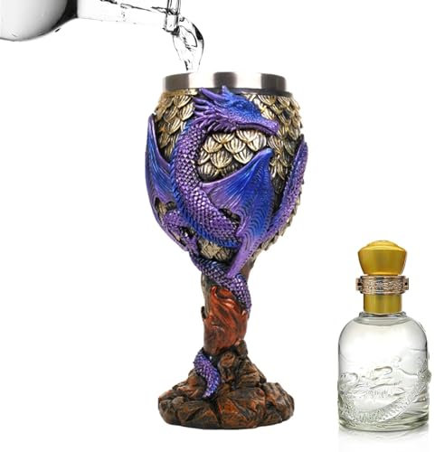 Calice de dragon - Gobelet à vin de dragons, Calice de dragon créatif | Calice à vin de dragons médiévaux en acier inoxydable, calice à vin de dragons créatifs durables pour la collecte, la décoratio