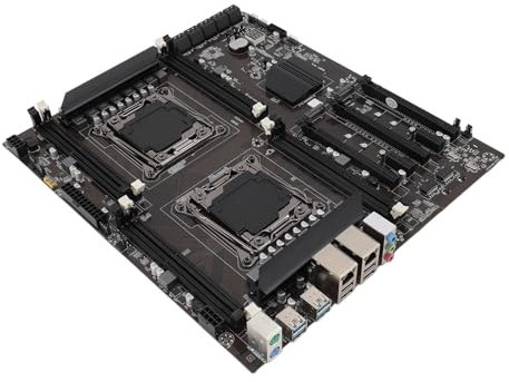 PUSOKEI LGA 2011 3 Motherboard, X99 Dual Link Server Motherboard, Unterstützt M.2 NVME PCIe 8 Kanal DDR3 Motherboard, 2011 3 Pin DDR3 Speicher X99 Motherboard mit USB2.0 USB3.0 SATA3.0