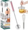 Stainless Steel Semi-Automatic Whisk, Whizzy Whisk,Easy Whisk for Cooking, Versatile Tool for Egg Beater, Milk Frother, Hand Push Whisk - Kitchen Utensil for Blending, Beating & Stirring (pink-S)