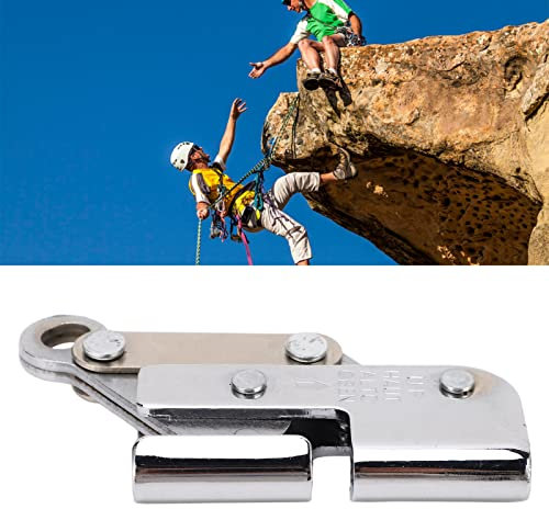 lvifloae Climbing Anti Fall Rope Grab, Self Locking Rope Grab, Climbing Anti Fall Rope Grab Alloy Steel Strong Bearing Capacity Self Locking Rope Grab for Tree Arborist Expedition