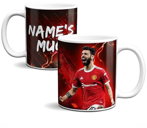 KRAFTYGIFTS Personalised Fernandes Football Mug Manchester Cup Legend Player Tea Coffee Boys Birthday Gift for Him NLM35