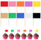 100uds Banderines Palillos Dientes Colores, 10 Colores Banderines Rectangulares Palillos Dientes Color Sólido Etiquetas Alimentos Banderines Palillos Dientes Cupcakes Aperitivos Decoración