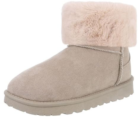 Ital Design Damenschuhe Stiefeletten Flache Stiefeletten, JD-5-1-, Textil, Hellgrün, Gr. 36