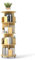 yeshine 4-Tier 360° Removable Rotating Bookshelf Revolving bookcase with Casters Book Storage Display Shelf Organiser Floor standing Book Shelf for Living Room, Bedroom, Office