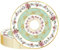 Afternoon Tea Disposable Paper Party Plates, 24 PCS Tea Party Tableware Set Floral Tea Party Paper Plates Disposable Dinnerware Party Supplies for Wedding Birthday Afternoon Tea Party Table Decor