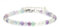Echtes Regenbogenfluorit Edelstein Armband mit facettierten 4mm Perlen - Länge verstellbar - Heilstein Schutzstein Edelsteinarmband Glücksbringer Talisman Geschenk (Fluorit, 16-21CM S)