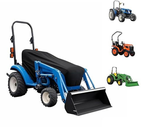 NITIIKA Housse de tracteur imperméable et résistante pour tracteur de pelouse avec boucle, compatible avec Kubota, John Deere, Bobcat, Mahindra, etc.