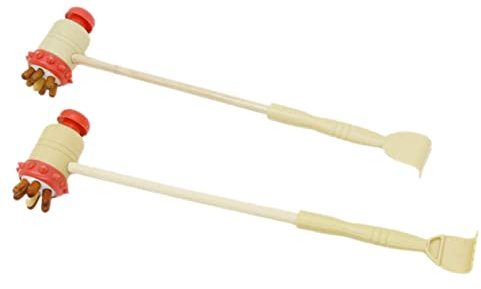 NIYANGLE 2piezas Martillo De Masaje De Madera Para Espalda y Piernas Masajeador Manual Corporal Para Uso Casa o Gimnasio