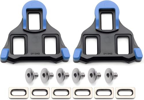 Premium SPD Cleats für Fahrradschuhe, kompatibel mit Shimano SPD SL Cleats, langlebig, rutschfest, Hochleistungs-Pedalklampen für Rennräder und Indoor-Bikes (Blau)