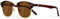 Occhsouo Polarisierte-Halbrahmen-Sonnenbrille-Unisex-Sonnenbrille-Herren-Damen Klassische Retro UV400 Schutz Rechteckig Sonnen brille Metallrahmen Autofahren Reisen(4-Braun/Braun)