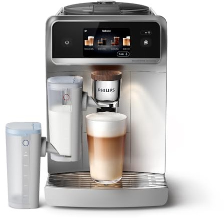 PHILIPS Kaffeevollautomat LatteGo Pro Aromis, Silber, 50+ Spezialitäten | Espressomaschine Hot & Cold, LatteGo Pro, BrewExtract, Profile, 4,3 Display, SilentBrew, Barista-Assistent (EP8757/20)