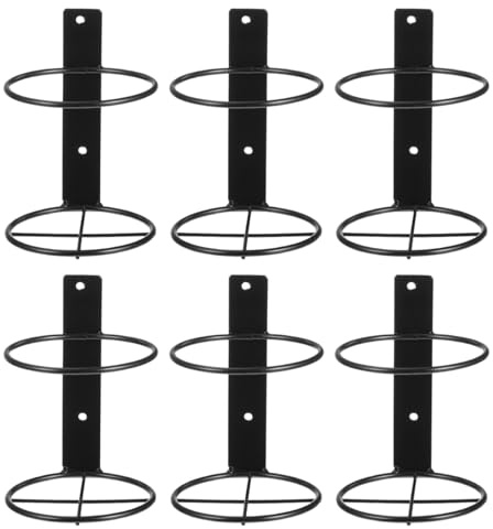 GALPADA Lot de 6 casiers à vin muraux en fer - Porte-bouteilles de vin rouge - Rangement peu encombrant - Design élégant pour la maison, le bar, le restaurant, le bureau et la fête