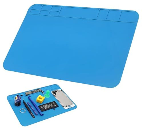 Silicone Soldering Mat, Heat Resistant 45x30cm 500℃ Magnetic Electronics Work Mat for Computer Cell Phone Laptop Repair,BGA Soldering Iron Workbench Protection