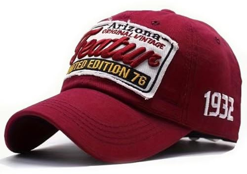 Natur Pur LieferAlles E.C. Baseball Cap Kappe - Feature Herren Damen Unisex Kappe Verstellbar Einstellbar Mütze Outdoor 100% Baumwolle Sonnenmütze (Rot)
