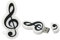 16GB Musique Note Forme des clefs USB, Stylo Drive Memoria Flash Reste pendrives Disque Flash USB clé USB u Disquette clé USB USB 2.0 Pen Drive pendrive (White)