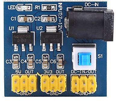 DC-DC Voltage Converter Module, 12V to 3.3V/5V/12V Output Voltage Adjustable Circuit Board