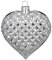 MAGIC Christbaumschmuck Weihnachtskugeln Figuren Glas mundgeblasen Weihnachtskugeln Weihnachtsschmuck Baumkugeln Baumschmuck, Waffelherz, Glas, 10.5 cm, Serie Frosty Silver