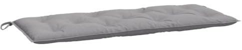 VXL Kissen für Gartenbank, Stoff, Grau, 120 x 50 x 7 cm